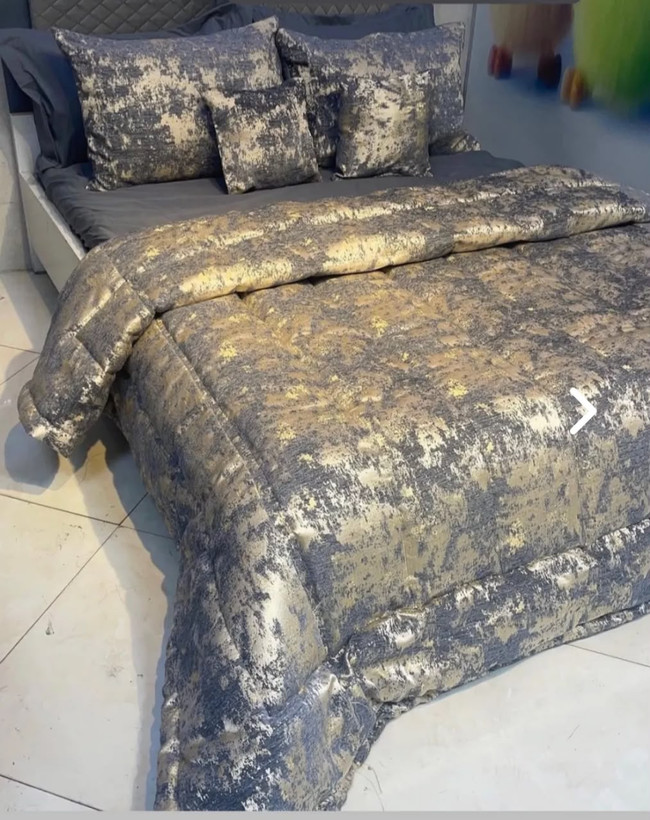 سرویس روتختی مخمل پتینه دو نفره ۶ تکه